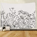 Miniatyrbild 4 av 4: Blommig väggbonad med vilda blommor, växtbonad med natursceneri, lämplig för vardagsrum, sovrum, studentrum, heminredning