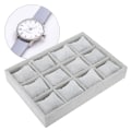 Miniatyrbilde 6 av 8: 12 Grids Watch Oppbevaringsboks Armbånd Veske Organizer Smykker Display Container med pute