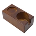 Miniatyrbillede 7 af 8: Kaffe Tamper Holder Bøg Fordeler Opbevaringshylde Kaffe Bar Tilbehør til 58mm Tamper Brun