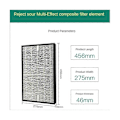 Miniatyrbillede 5 af 5: Kulstofklud Kompositfilter kompatibelt med F-71C6VX2 F-73C6VJD F-ZXMS73C F-ZXPS71C Luftrenser Filter Filte