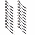 Miniatyrbilde 4 av 8: 20 stk svart snapelektrode ledningselektrode ledningsledninger for TENS Machine Digital Treatment Machine 2 tommer