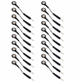 Miniatyrbillede 4 af 8: 20 stk Black Snap Electrode Wire Elektrode Bly ledninger til TENS Machine Digital Treatment Machine 2 Tommer
