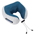 Miniatyrbillede 8 af 8: Elektrisk nakkemassager multifunktionel genopladelig U-formet memory foam æltende vibrations pude med varmeåndbar blå