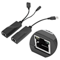 Miniatyrbilde 8 av 8: Nettverksutvidelseskabel USB2.0 til RJ45 Adapter Converter Extender CAT5E / CAT6 100-240VUS Plug