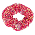 Miniatyrbild 3 av 8: 5 st LED paljetterade Scrunchies Lighting Glow Portable Elastics Hårband Scrunchy för jul Mörkröd