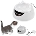 Miniatyrbild 3 av 5: Automatisk dricksfontän för husdjur, självlysande elektrisk vattendispenser Drink well vattenfontän vattendispenser för katt hund vit USB