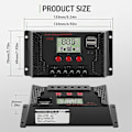 Miniatyrbillede 2 af 5: 30A Laderegulator Solpanel Laderegulator Automatisk Identifikation 12V/24V med LCD-display og 5V USB-port