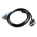 Miniatyrbild 3 av 5: 1,5M 4,9Ft VGA 15 Pin Hane till 3 RGB Hane Videokabel Adapter Svart-B10