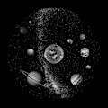 Pikkukuva 2 / 5: 360 astetta pyörivä tähtiprojektori, Meteor ja Mood Nightlight, ajastettu kierto ja 3 Galaxy-levyä