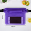 Miniatyrbillede 3 af 5: Vandtæt taske med justerbar rem for at sikre sikker og tør mobiltelefon og værdigenstande, velegnet til strand, vandreture osv. (2 stk.) (Orange+lilla)
