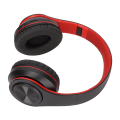Pikkukuva 5 / 8: Langattomat kuulokkeet stereomelua vaimentavat taitettavat Bluetooth -kuulokkeet matkapuhelimen PC-matkapeliin musta punaisella