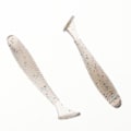 Miniatyrbillede 5 af 5: 2 x 16 x Orm Fiske Lokkemad Bløde Crank Baits T-hale Fiskegrej Lokkemad 5cm Grå