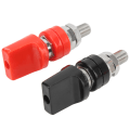 Miniatyrbilde 4 av 8: 4mm Messing Binding Post M10 Gjenge Høystrøm Power Junction Terminal med Socket Flat Cap