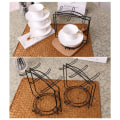 Miniatyrbilde 4 av 8: Tekopper Display Stand Anti Rust Kopper Holder Rustfritt stål tørkestativ for kopper tallerkener