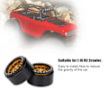 Pikkukuva 7 / 8: 4 kpl 1:10 RC-mallin auton metalliset pyörännavat, auton renkaat sopivat Axial SCX10 / SCX10II / 90046 / 90047 musta ja kultainen