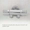 Miniatyrbilde 8 av 8: Kobber dobbel bryter utløpsvinkelventil toalett bidet dusj kran baderomstilbehør G1/2