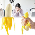 Miniatyrbillede 1 af 8: Simulering Klemning Banan Frugter Legetøj Strækbar Banan Legetøj Realistisk Blød Dekompression Udluftningslegetøj