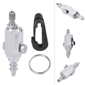 Miniatyrbilde 5 av 8: Rustfritt stål Profesjonell 8 cm Mini Portable Scuba Diving Universal Luftdyseutstyr for BCD Inflator Slange Clean ToolSilver