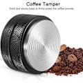 Miniatyrbilde 2 av 5: Espresso-tamper i rustfritt stål - 51 mm, kalibrert trykktamper, svart