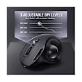Miniatyrbillede 5 af 5: Genopladelig Trackball Mus Bluetooth+2.4g Dual Mode Trådløs Mus kompatibel Pc Computer Laptop Mause-DT
