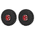 Pikkukuva 1 / 8: 2 kpl/setti 1,9 tuuman 120 mm muoviset renkaat vanteine Axial SCX10 D90 F350 1/10 RC-autoon, punainen ja musta
