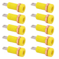Miniatyrbild 3 av 8: 10 st 4 mm Banana Jack Socket Mount Binding Post Connector Adapter Panel för elektroniskt instrument Gul