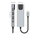 Miniatyrbillede 2 af 5: 5 i 1 USB C Docking Station, Type C til HDMI Adapter RJ45 Ethernet 4K HDMI 100W PD 2 USB 3.0 kompatibel med MacBook Pro / Air og Type C enheder