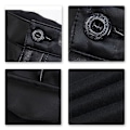 Pikkukuva 4 / 4: Slim Fit Straight Nahkaiset Housut Miehille EU 32 Musta