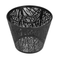 Miniatyrbillede 4 af 8: Smedejernslampeskærm Udskåret skovtræformet E27 Mini lampeskærm til bordlampe Soveværelse Sengebordsindretning Sort