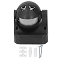 Miniatyrbillede 1 af 5: Bevægelsessensor Detektor Switch Vandtæt Intelligent Strålingsfri ABS Hus Infrarød PIR Bevægelsessensor AC110240V Sort