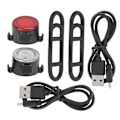 Pikkukuva 1 / 8: Polkupyörän LED-takavalo Etuvalosetti USB-ladattava Pyörä Yöajo Mini Varoitusvalo
