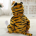 Miniatyrbild 4 av 5: Dinosaur Toddler Kostym Huvtröja Onesie för Barn Halloween 12-18 Månader Tiger