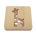 Miniatyrbilde 5 av 8: 3D giraff trelampe 360 ​​graders bestråling hult mønster Varmt hvitt lys LED tre nattlys for hjemmet i stuen
