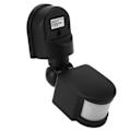 Miniatyrbillede 2 af 8: Sort vægmonteret bevægelsessensor Automatisk skumring til daggry 110V‑240V AC Bevægelses PIR-sensor 120 graders LED-styret radarsensor