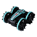Pikkukuva 2 / 8: RC-tempputyyauto, kaksisuuntainen, pyörivä, 2,4 GHz, vedenpitävä, USB-ladattava, lapsille sopiva amfibio-RC-autolelu, 3,7 V, sininen