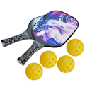 Miniatyrbild 2 av 8: Pickleball-racket i kolfiber, professionell, bärbar, för utomhussporter, optimal bollkontroll