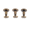Miniatyrbilde 4 av 8: 20 stk flatt hode kobber messing skruer muttere spiker nagler skinnhette tilbehør (8 mm)