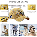 Miniatyrbillede 2 af 4: Retro herre vasket & åndbar baseball cap - justerbar sommerhat (56-60cm)