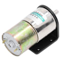 Miniatyrbillede 2 af 8: DC snekkegear motor mikro børstet selvlåsende aluminiumlegering industriel elektrisk motor 12V 10W med holder 0-300 RPM