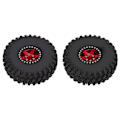 Pikkukuva 4 / 8: 2 kpl/setti 1,9 tuuman 120 mm muoviset renkaat vanteine Axial SCX10 D90 F350 1/10 RC-autoon, punainen ja musta