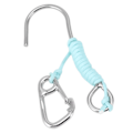 Miniatyrbillede 3 af 8: Dykning Enkelt Krog 316 Rustfrit Stål Anti-Tabt Rev Krog med Lanyard Glow in The Dark til Undervands Scuba Dykning Blå