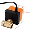 Miniatyrbilde 8 av 8: AC 220V messing elektrisk motorisert kuleventil 2-veis 3-leder 1,6Mpa gjenger DN15