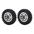 Pikkukuva 6 / 8: 2 kpl/setti 55 mm metalliset vanteet ja renkaat Axial SCX24 1/24 RC-autoon, hopeanväriset