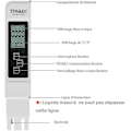 Miniatyrbild 5 av 5: 3-i-1 Multifunktionell TDS-mätare: Digital TDS-mätare, EC och temperaturmätare med stor LCD-skärm för dricksvatten och hydroponik