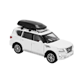 Miniatyrbilde 3 av 8: 1/32 SUV-bilmodell i legering, støpt under trykk, trekk tilbake kjøretøy leker med lyd og lys for gutter og jenter, hvit