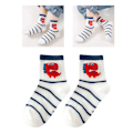 Miniatyrbild 5 av 8: 5 par barnsockor mjuka andningsbara mesh bomullssockor mid calf pojksocka söta tecknade barnstrumpor för dagliga sporter L
