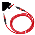 Miniatyrbillede 7 af 8: Micro USB-kabel 180 graders roterende Type-C ladekabel til Samsung/Xiaomi/Huawei 1,2 m rød 1,2 m/3,9 ft