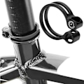Miniatyrbillede 5 af 8: Aluminium Titanium legering cykellås sædeklemme med skruemøtrik til Mountain Road cykel34,9 mm sort