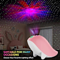 Miniatyrbilde 5 av 5: Galaxy Projektor Nattbordslamper, Projektor Månelampe Rosa40