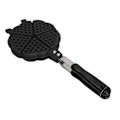 Miniatyrbillede 2 af 8: 5,9 tommer vaffeljern pande aluminiumlegering plast nem at rengøre mini vaffeljern til vafler sandwich toaster